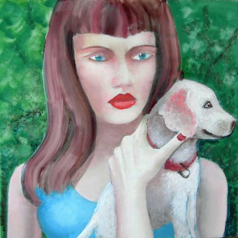 camilla col cagnolino