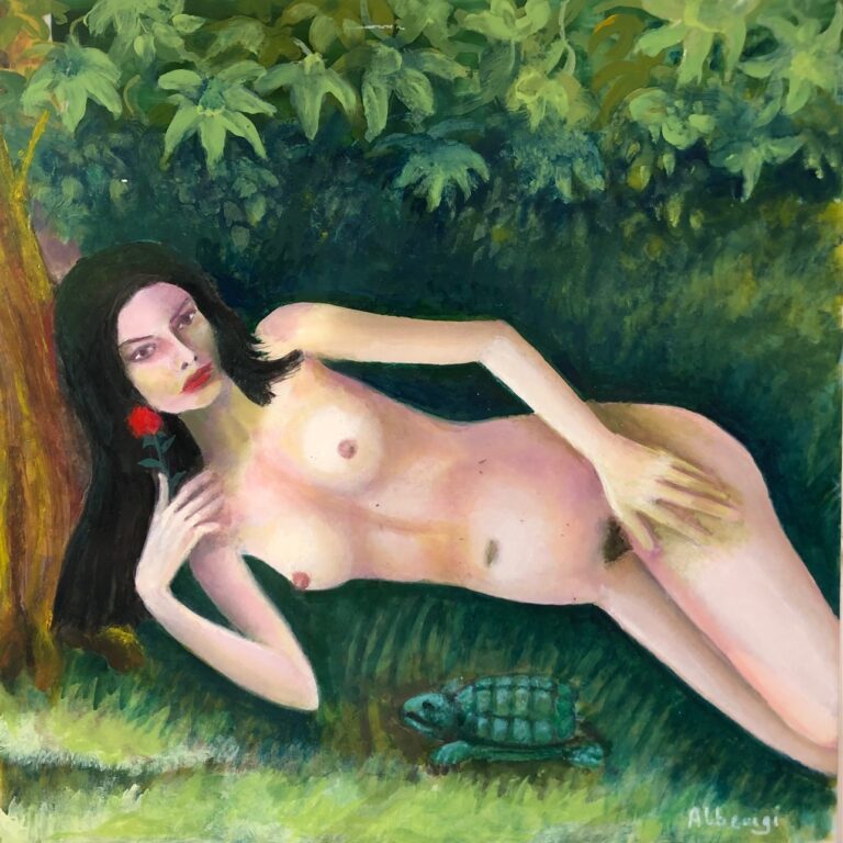 nel prato con cinzia (50x50 cm)