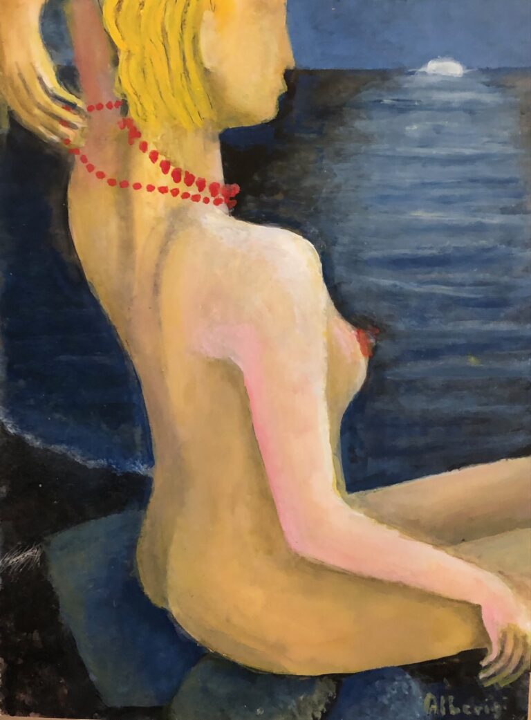 Tramonta la luna e le pleiadi, avanza la... - cm 40x30
